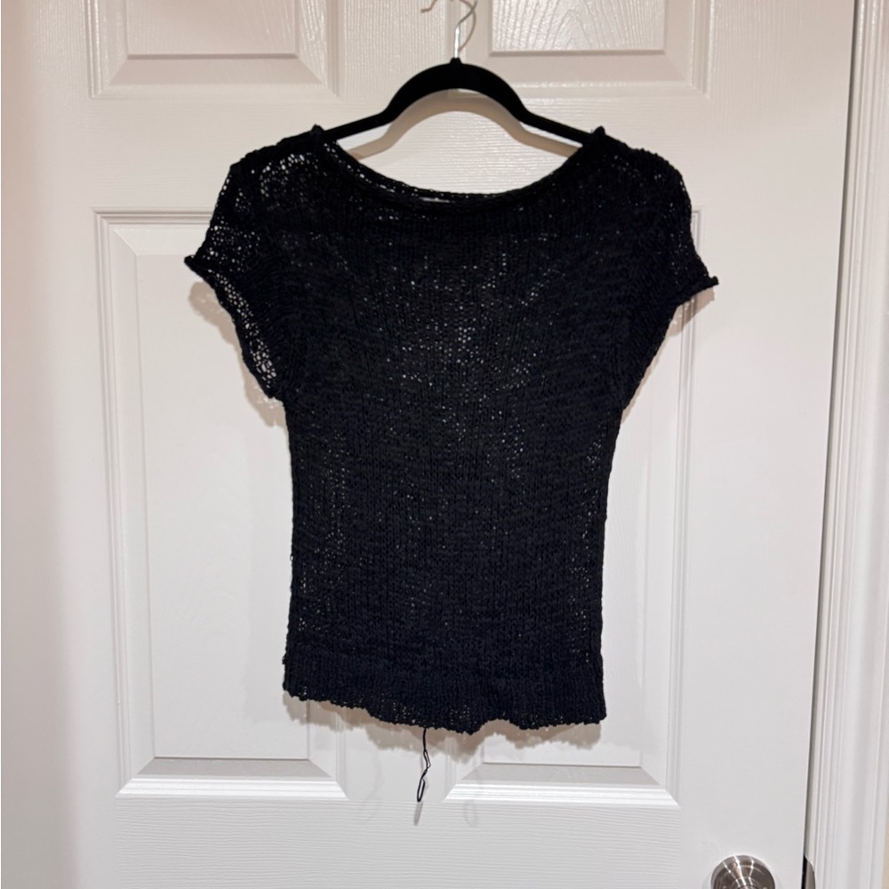 J. Crew open weave top